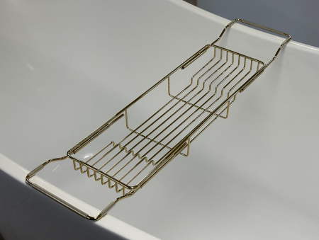 Galatea Design Retro Półka druciana na wannę 70-80 cm złoty połysk
