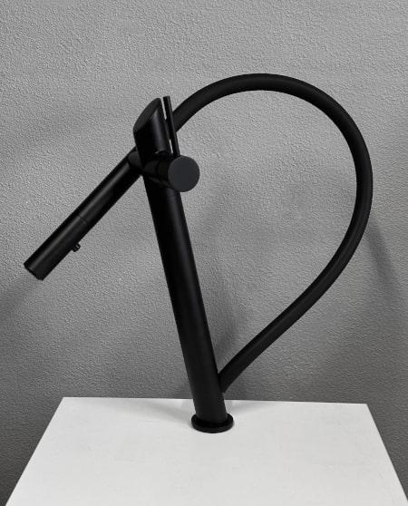 Galatea Design Orion Bateria kuchenna z ruchomą wylewką czarny mat