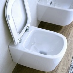        Hidra Faster Miska WC wisząca Rimless 53x36,5 cm z deską wolnoopadajacą biała FAWR20.001+FAZQ.001