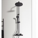    Ideal Standard Ceratherm T25 Zestaw prysznicowy termostatyczny ścienny z deszczownicą czarny mat A7546XG PROMOCJA!!