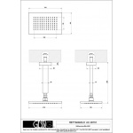 Gessi Rettangolo Deszczownica 216x140 mm stal nierdzewna 20151.149 / 20151149