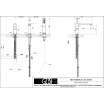 Gessi Rettangolo Bateria Wannowa 3-otworowa stal nierdzewna 20037.149 / 20037149