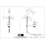 Gessi Rettangolo Bateria bidetowa stal nierdzewna 20007.149 / 20007149