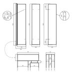 Alanad Sajno Parawan nawannowy 3-panelowy składany 100x150 czarny SPW-003-100CZ