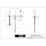 Gessi Rettangolo Bateria Wannowa 3-otworowa stal nierdzewna 20043.149 / 20043149