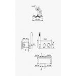 Bruma Avalon Zestaw natryskowy termostatyczny podtynkowy z deszczownicą sufitową Ø 250 mm i słuchawką prysznicową Chrom 1845602CR