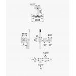 Bruma Breeze Zestaw natryskowy Ø 250 mm podtynkowy z ramieniem sufitowym Sunrise 1685621SR