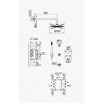 Bruma Elo Zestaw natryskowy termostatyczny podtynkowy z deszczownicą Ø 250 mm ścienną i dyszami ściennymi Morning Mist 1389103MM