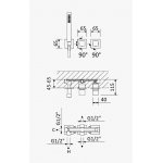 Bruma Escudo 2 Bateria wannowo-natryskowa podtynkowa 3-drożna ze słuchawką Chrom 1022801CR