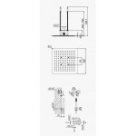 Bruma Escudo 2 Zestaw natryskowy podtynkowy z deszczownicą 300x300 mm sufitową i słuchawką prysznicową Chrom 1024211CR