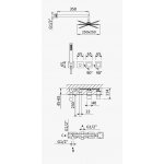 Bruma Escudo Zestaw wannowo-natryskowy podtynkowy z deszczownicą 250x250 mm ścienną ze słuchawką prysznicową i wylewką Chrom 1023112CR