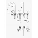 Bruma Genesi Bateria umywalkowa 3-otworowa Chrom 1912301CR