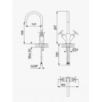 Bruma Hera Bateria umywalkowa jednootworowa bez korka chrom 1060200CR