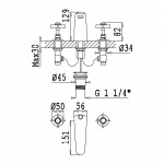 Bruma Imperial Bateria umywalkowa 3-otworowa z korkiem automatycznym chrom 11733201