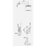 Bruma Linea Zestaw natryskowy 250 mm Podtynkowy z ramieniem ściennym chrom 1827608CR