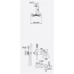 Bruma Linea Zestaw natryskowy 200 mm Podtynkowy z ramieniem sufitowym chrom 1825842CR