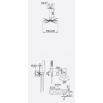 Bruma Linea Zestaw natryskowy 300 mm Podtynkowy z ramieniem sufitowym chrom 1825862CR