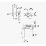 Bruma Lusa 2 Bateria umywalkowa podtynkowa 170 mm Satinox 1019901ST