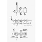 Bruma Lusa Bateria natryskowa podtynkowa z 3 wylotami Chrom 1012001CR