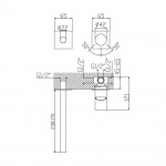 Bruma Lusa Bateria umywalkowa Podtynkowa 230 mm chrom 10184021