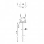 Bruma Lusa Bateria umywalkowa sufitowa 1530 mm Satinox 1267101ST