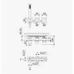 Bruma Lusa Bateria wannowo-natryskowa podtynkowa 2-drożna Morning Mist 1012802MM