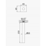 Bruma Lusa Wylewka wannowa ścienna 150 mm Satinox 1569434ST