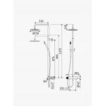 Bruma Lusa Zestaw natryskowy ścienny z deszczownicą Ø 250 mm ze słuchawką prysznicową Pure White 1016522PW