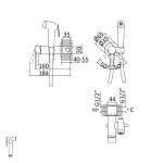 Bruma Lusitano Bidetka z mieszaczem/słuchawką ABS chrom 1078601CR