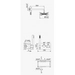 Bruma Lusitano Zestaw natryskowy termostatyczny podtynkowy z deszczownicą Ø 250 mm na ramieniu ściennym Morning Mist 1385902MM