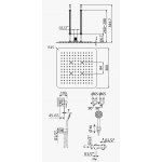 Bruma Lusitano Zestaw prysznicowy podtynkowy z deszczownicą 300x300 mm i słuchawką Chrom 1074211CR