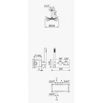 Bruma Lusitano Zestaw prysznicowy termostatyczny podtynkowy z deszczownicą Ø 250 mm z ramieniem sufitowym i zestawem słuchawkowym Morning Mist 1386002MM