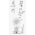 Bruma Lusitano Zestaw prysznicowy podtynkowy z deszczownicą Ø 300 mm i słuchawką Chrom 1074251CR