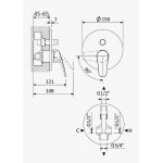 Bruma Mustang Bateria podtynkowa jednouchwytowa 2-drożna Chrom 1161351CR