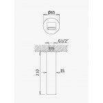 Bruma Nautic Wylewka do wanny 210 mm Morning Mist 1456417MM