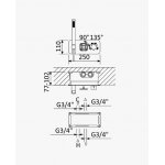 Bruma Navy Bateria natryskowa podtynkowa termostatyczna z zestawem natryskowym Chrom 1902021CR