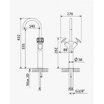 Bruma Navy Bateria umywalkowa jednootworowa wysoka z korkiem Click-Clack Chrom 1902111CR