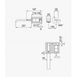 Bruma Royale Bateria umywalkowa podtynkowa 2-otworowa bez korka Chrom 1928501CR