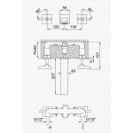 Bruma Royale Bateria umywalkowa podtynkowa 3-otworowa z korkiem Click-Clack Chrom 1928641CR