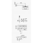 Bruma Royale Bateria wannowo-natryskowa podtynkowa z deszczownicą ścienną 250x250 mm i zestawem natryskowym Chrom 1923121CR