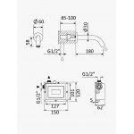 Bruma Slim Eletronico Bateria umywalkowa podtynkowa elektroniczna 6 V z czujnikiem Chrom 1300117CR