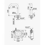 Bruma Slim Eletronico Bateria umywalkowa jednootworowa elektroniczna 230 V z czujnikiem Chrom 1301160CR