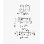 Bruma Spring Bateria natryskowy podtynkowa 2-drożna Chrom 1121620CR