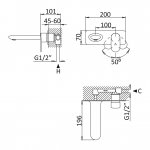 Bruma Spring Bateria umywalkowa Podtynkowa bez korka chrom 11223001