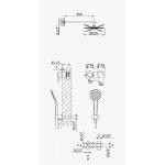 Bruma Spring Zestaw natryskowy z deszczownicą Ø 250 mm ścienną i słuchawką prysznicową Chrom 1127400CR