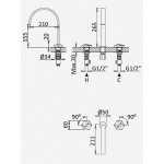 Bruma Utopia Bateria umywalkowa 3-otworowa bez korka chrom 1832501CR