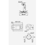 Bruma Utopia Zestaw natryskowy 250 mm Podtynkowy z ramieniem sufitowym chrom 1837102CR