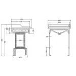 Burlington Classic Stelaż pod umywalkę Aluminium T38ALU