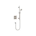 Burlington Guild Bateria prysznicowa termostatyczna ze słuchawką i drążkiem brushed nickel GUSHOWERPACKSQ1L