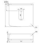 Burlington Guild Blat 52,2x49,2 carrara GU560TMC